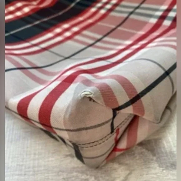 Vintage Burberry Nova Check Red Canvas Tote Bag - Picture 5 of 14